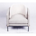 Silla de sofá de ocio de tela casual de tela moderna y cómoda